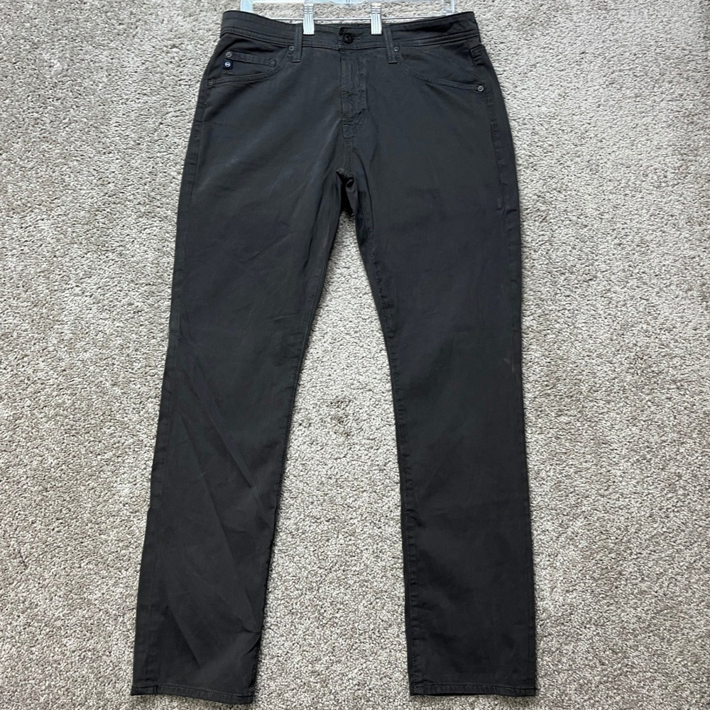 AG Adriano Goldschmied Everett Pants Mens 32x32 Charcoal Gray Slim Straight EUC